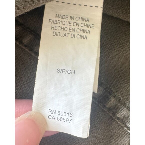 Lucky Brand Jacket Womens Small Military Army Green Fatigue Utility Cinch Waist - Picture 8 of 11